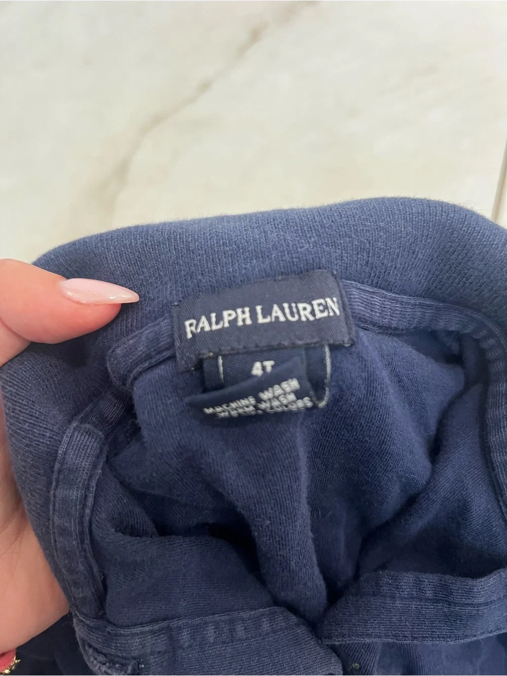 Ralph Lauren Navy Blue Long Sleeve Polo Dress Size 4T